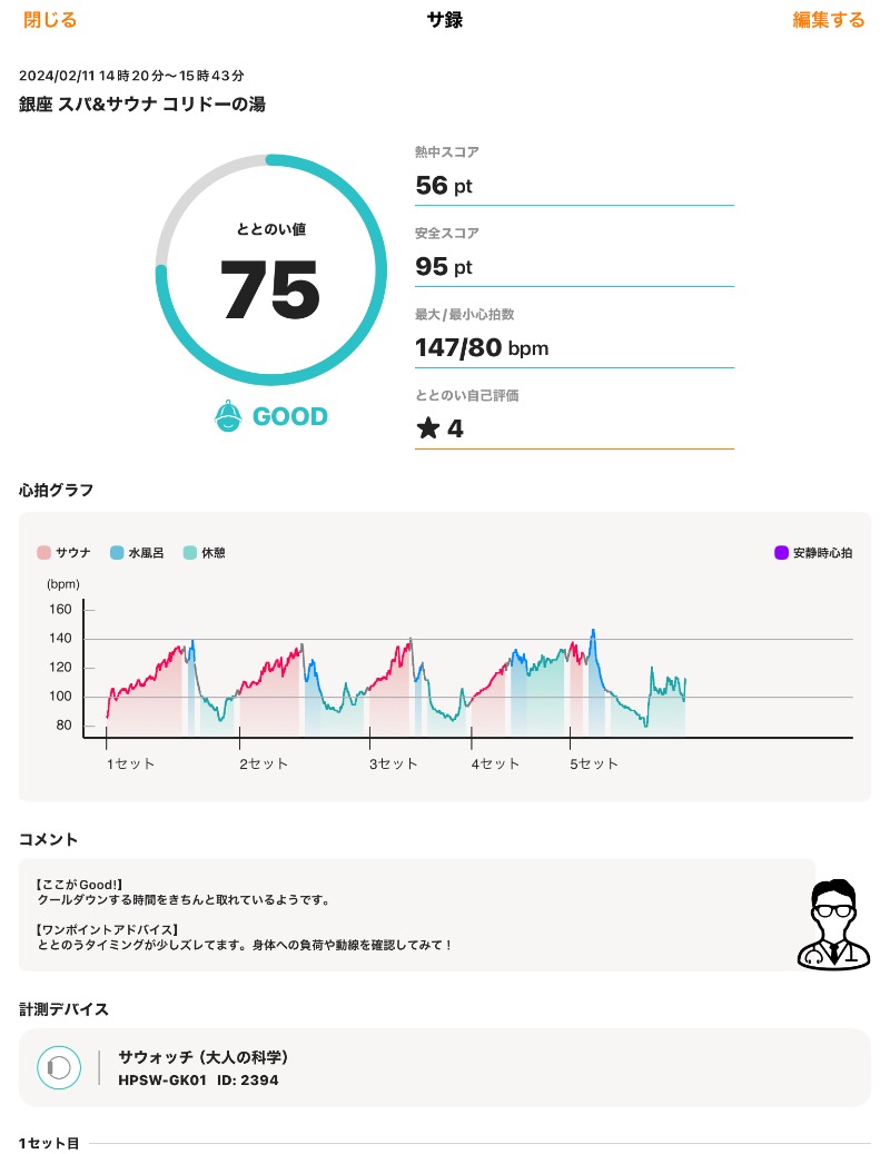 UさんのSPA&SAUNA コリドーの湯のサ活写真