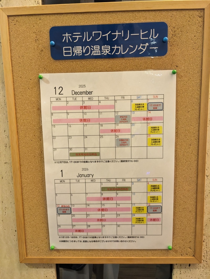 なっつるこさんのホテルワイナリーヒル 縄文之御神湯のサ活写真