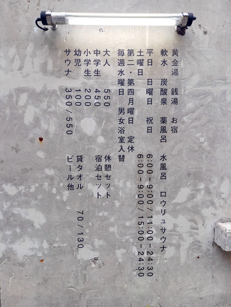しゃんさんの黄金湯のサ活写真