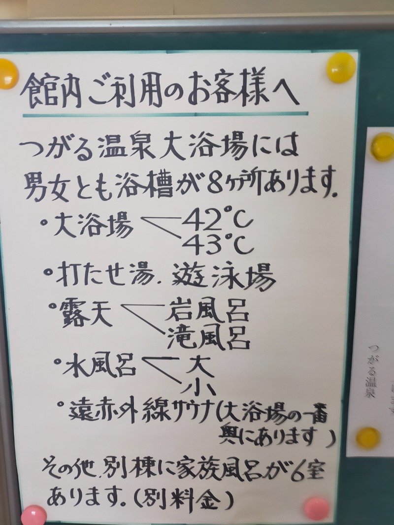 やぽ＠大文字SCさんのつがる温泉のサ活写真