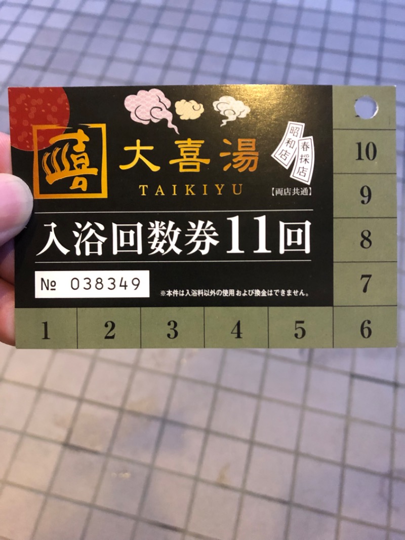銭湯員さんの天然温泉 大喜湯昭和店のサ活写真
