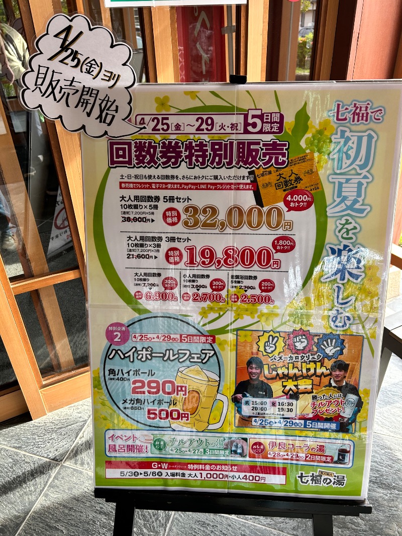 枝豆パンチョさんの七福の湯 上越店のサ活写真