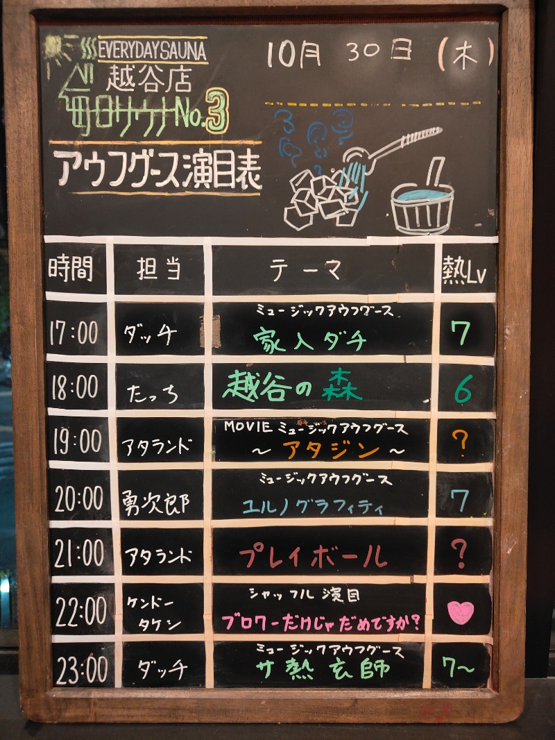 OCHAKAIさんの毎日サウナ 越谷店のサ活写真