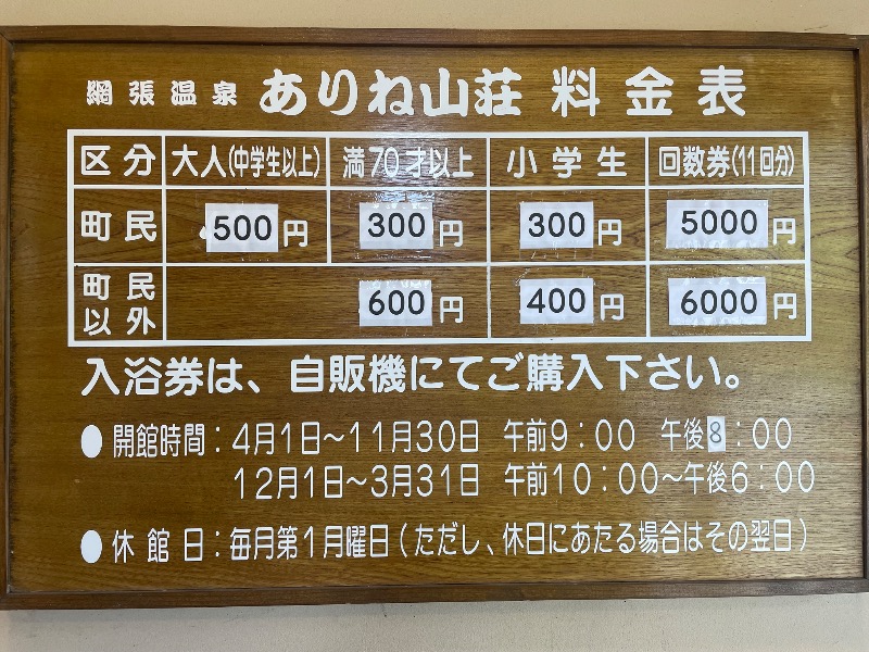 ♪♪ (๑´∀｀๑)るるんさんの網張温泉 ありね山荘のサ活写真